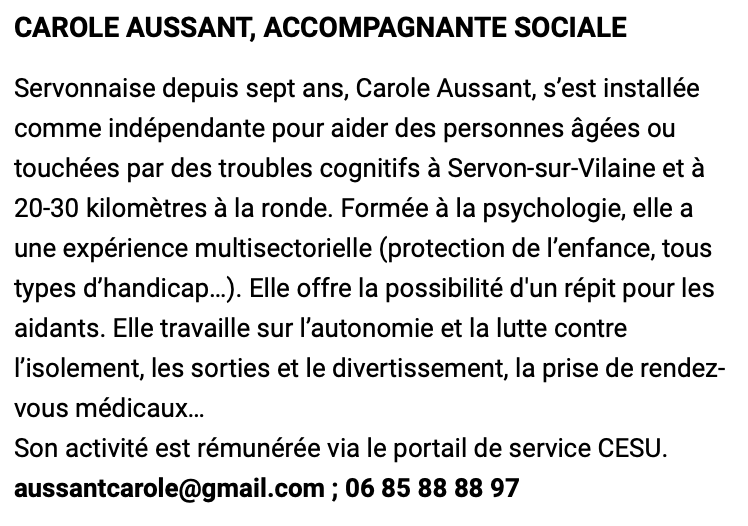 articles de presse carole aussant